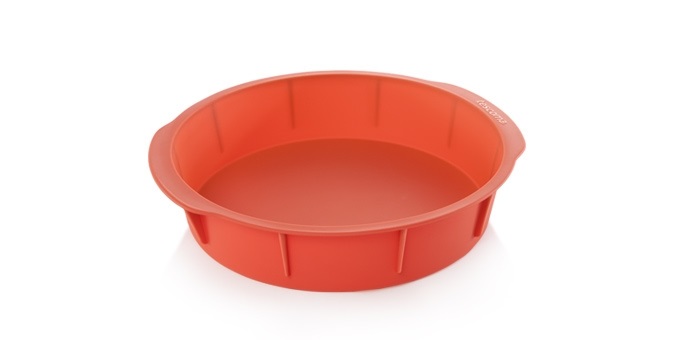 Tescoma Tortiera Tonda cm26 DELÍCIA in Silicone Rosso - Cod. 629418, Flessibile e Adatta a Forni