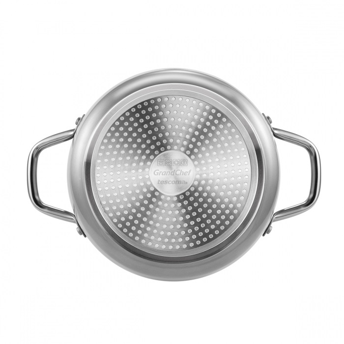 Tescoma GrandChef Casseruola Antiaderente Ø 20 cm, Capacità 2.5 L, Acciaio Inox, Adatta a Induzione e Forno