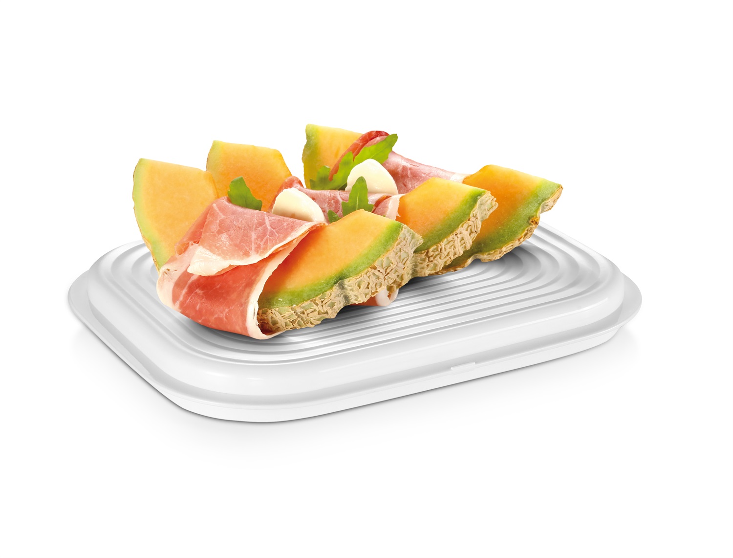 Tescoma Contenitore per Alimenti Freshzone 30x20 cm, Rettangolare, Trasparente, Bianco, Antibatterico, Senza BPA