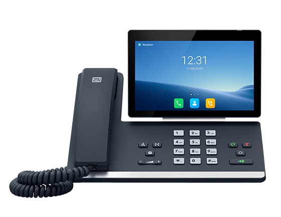 2N D7ALACK Telefono IP Nero con Touch Screen da 7