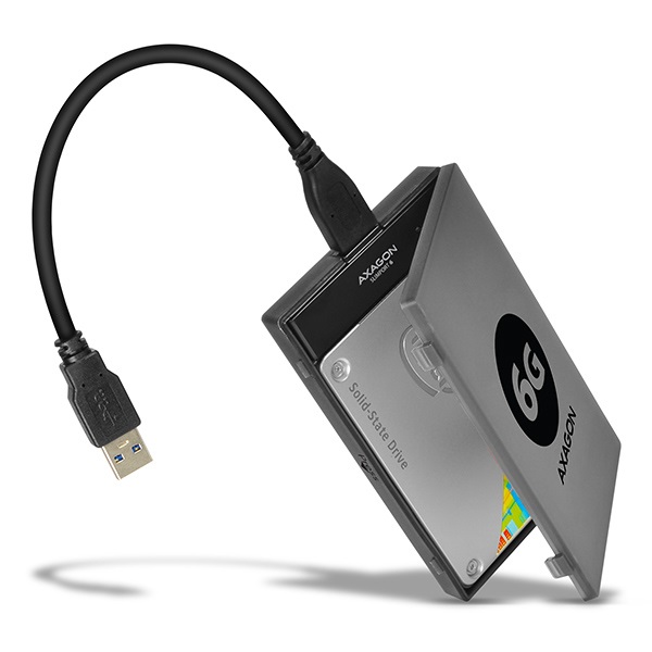 AXAGON ADSA-1S6 - Disco Rigido Esterno USB 3.0 per SSD e HDD da 2,5'' con SATA 6G UASP