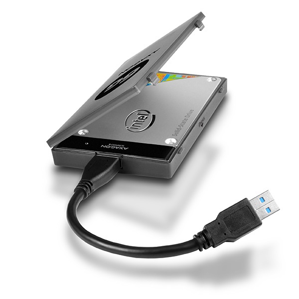 AXAGON ADSA-1S6 - Disco Rigido Esterno USB 3.0 per SSD e HDD da 2,5'' con SATA 6G UASP