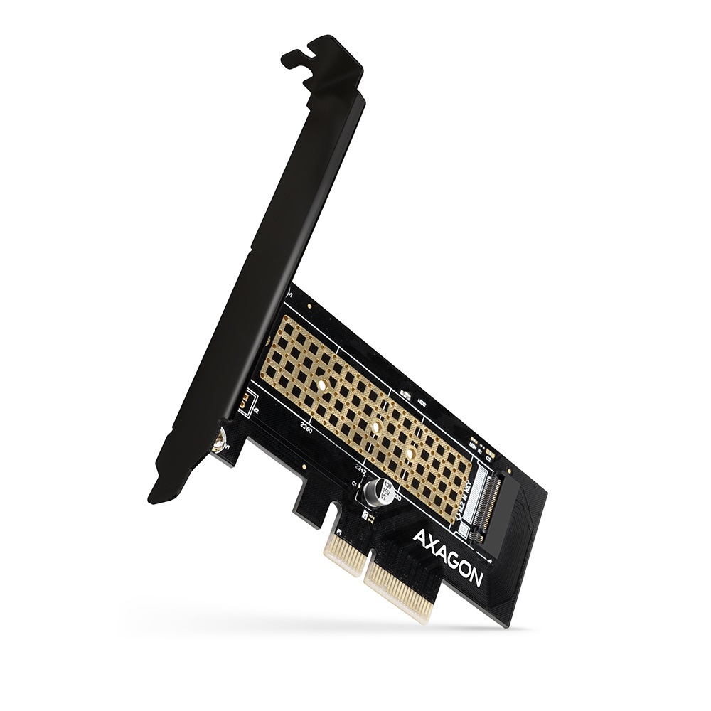 AXAGON ECO PCEM2-N Adattatore PCI-Express x4 per SSD M.2 NVMe fino a 2280 con Raffreddamento Passivo