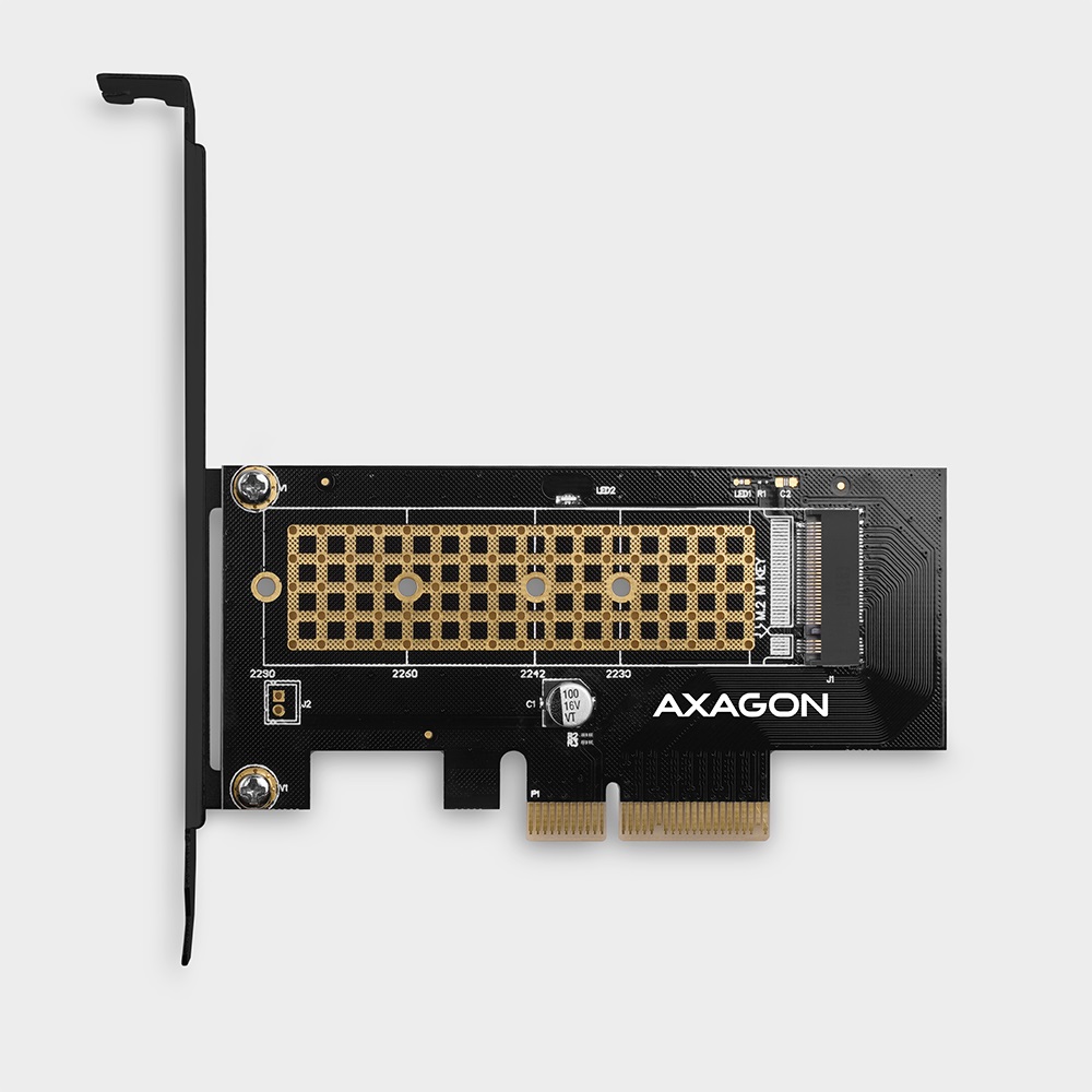 AXAGON ECO PCEM2-N Adattatore PCI-Express x4 per SSD M.2 NVMe fino a 2280 con Raffreddamento Passivo