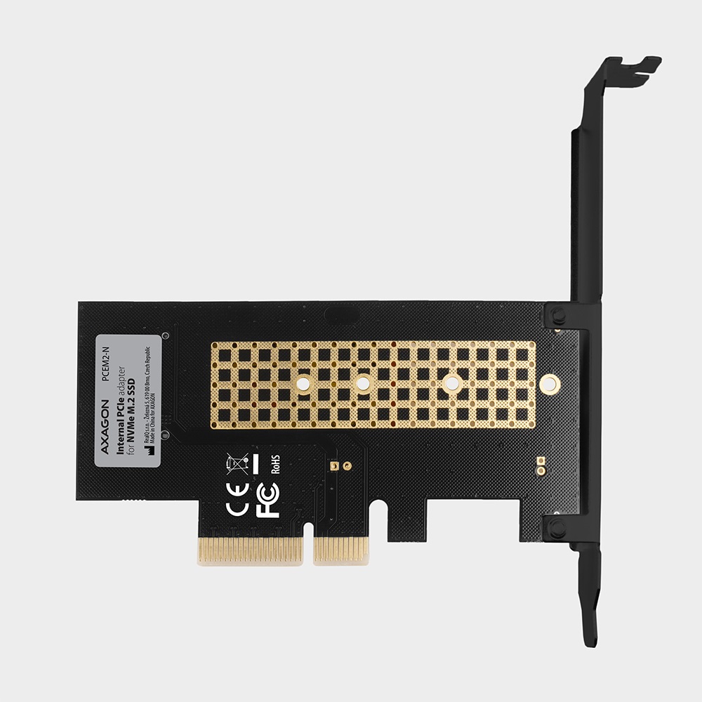AXAGON ECO PCEM2-N Adattatore PCI-Express x4 per SSD M.2 NVMe fino a 2280 con Raffreddamento Passivo
