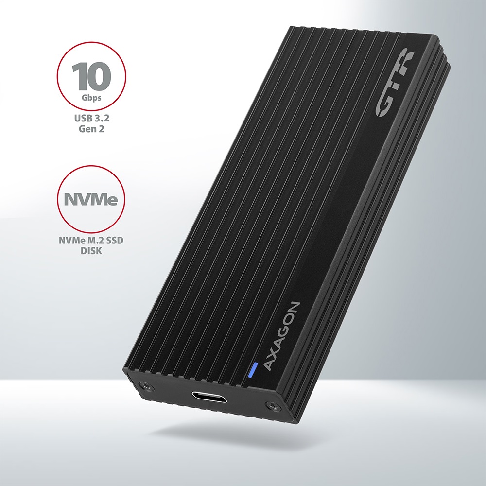 Axagon EM2-GTR Box Esterno SSD M.2 USB-C 3.2 Gen 2 Nero