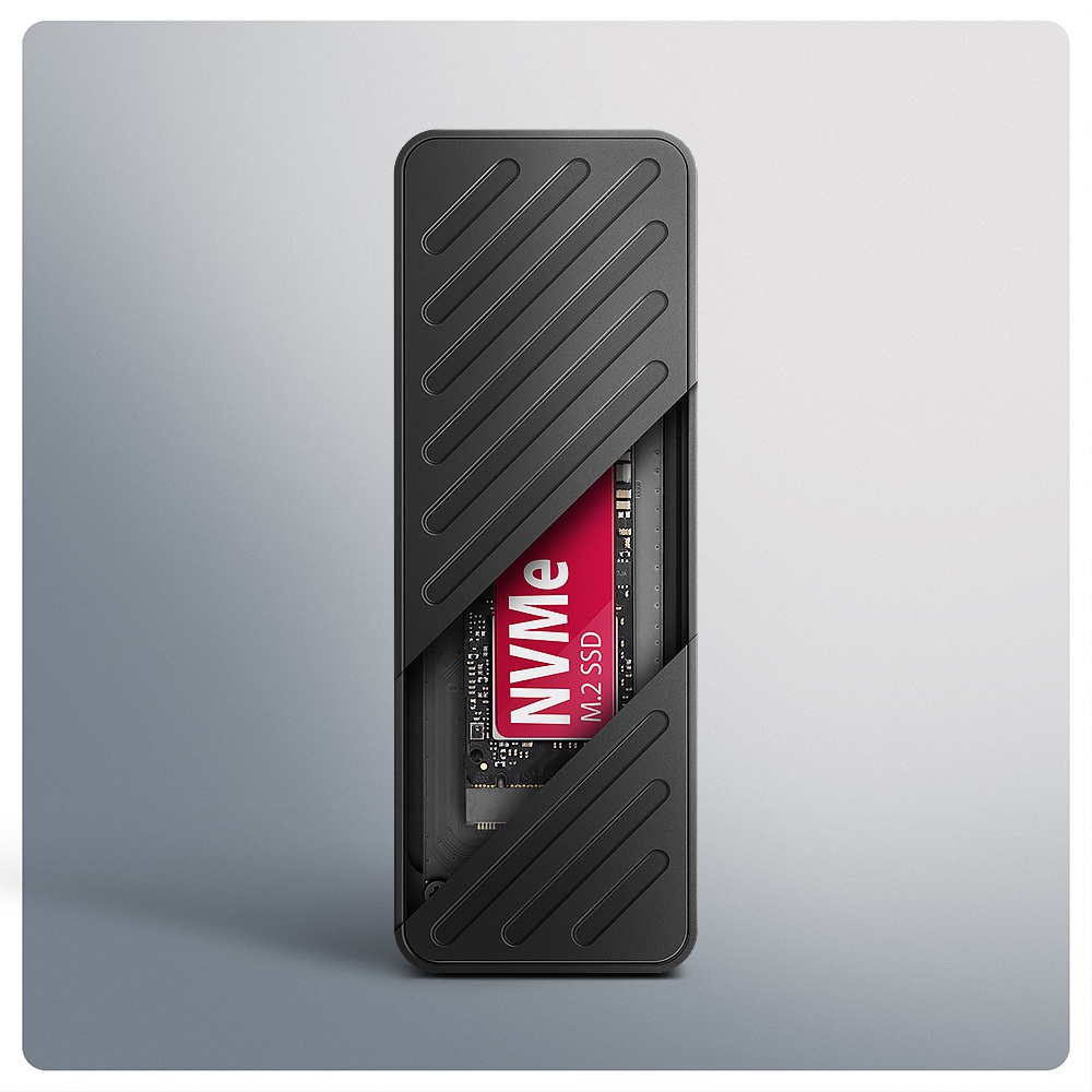 AXAGON EEM2-20G Custodia SSD Esterno M.2 NVMe USB-C 20Gbps Nero