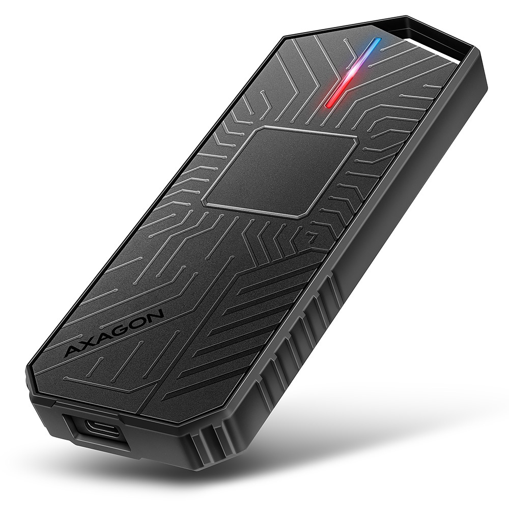 Axagon EEM2-GAM Box SSD Esterno USB-C 10Gbps per M.2 NVMe e SATA - Design Senza Viti