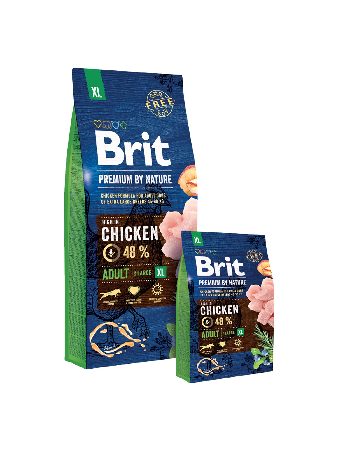 Brit Premium by Nature Adult XL 15kg - Alimento Completo per Cani Adulti di Taglia Extra Large (45-90 kg) con Pollo