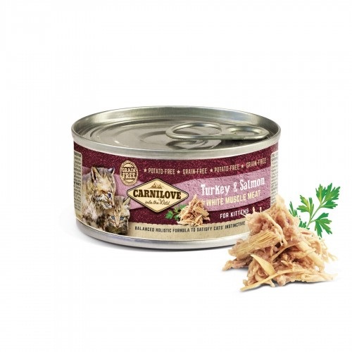 Carnilove Cibo Umido per Gatti Adulto con Tacchino e Salmone - Senza Cereali e Ricco di Proteine