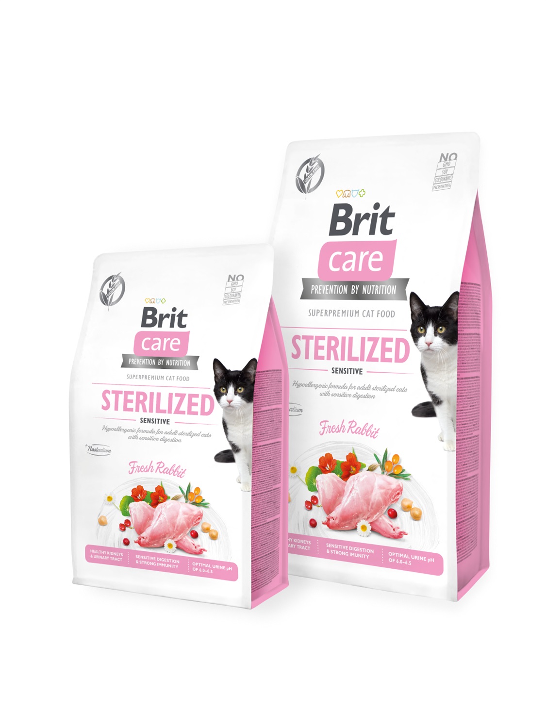 Brit Care Crocchette Secche per Gatti Adulto Sterilizzati Sensitive con Coniglio Fresco - 7 kg Grain-Free