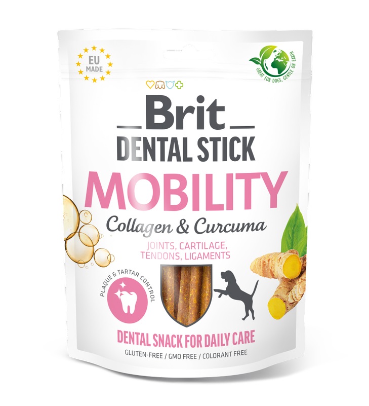 Brit Care Dental Stick Mobility con Curcuma & Collagene per Cani - 251 g (7 pz)