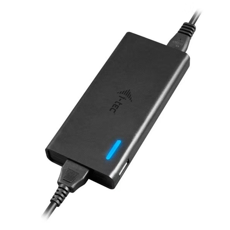 i-tec Universal Charger USB-C PD 3.0 1x USB-A, 77 W, Interno, AC, 20 V, 3,25 A, 1,5 m, Nero