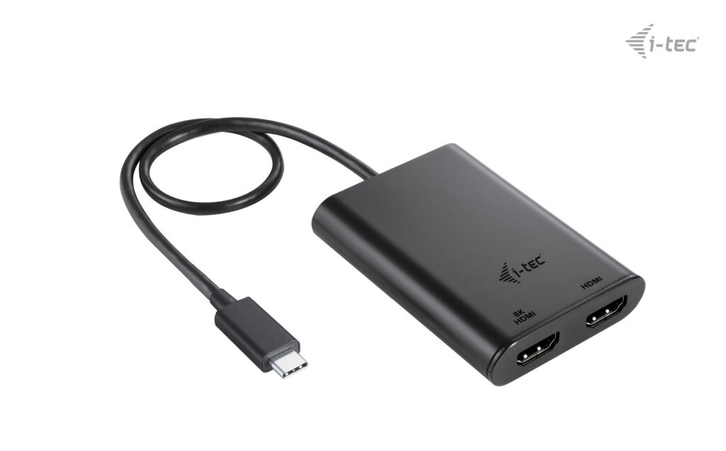 i-tec Adattatore HDMI C31DUAL4K60HDMI - USB-C Dual 4K/60Hz (singolo 8K/30Hz), Uscita HDMI, Risoluzione 7680 x 4320 Pixel