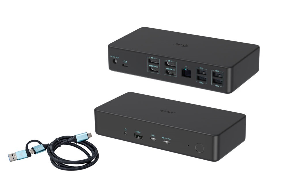 i-tec Docking Station Professionale Dual 4K USB 3.0 / USB-C / Thunderbolt 3 Generation 2 Power Delivery 100W