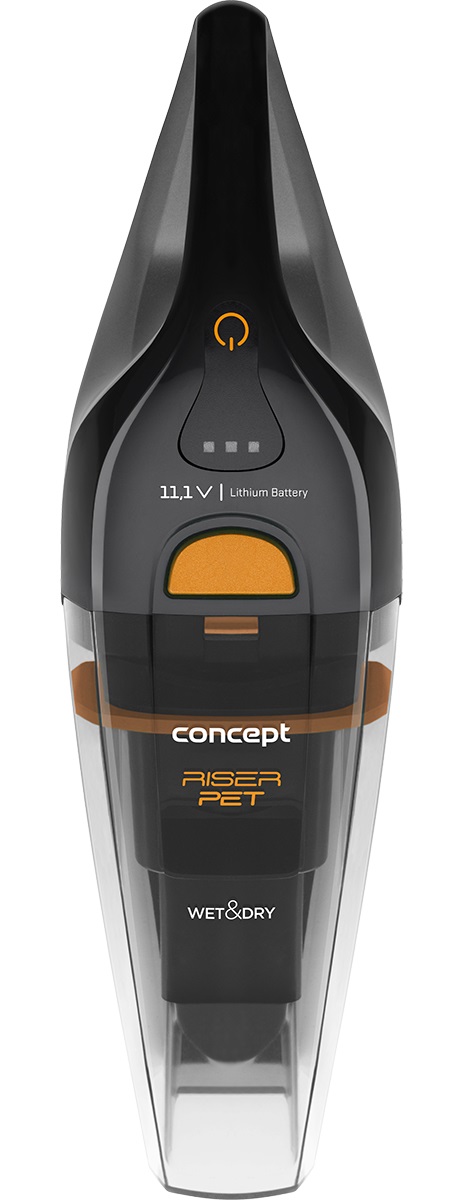 Concept VP4351 Aspirapolvere Portatile Wet & Dry con Filtro HEPA e Spazzola per Peli di Animali, Nero, 0.5 litri