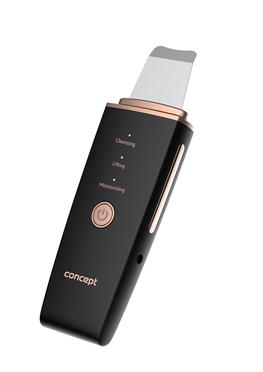 Concept Perfect Skin PO2060 - Spatola Cosmetica Ultrasuoni per Viso, 3 Modalità di Trattamento, Impermeabile
