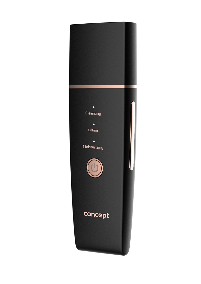 Concept Perfect Skin PO2060 - Spatola Cosmetica Ultrasuoni per Viso, 3 Modalità di Trattamento, Impermeabile