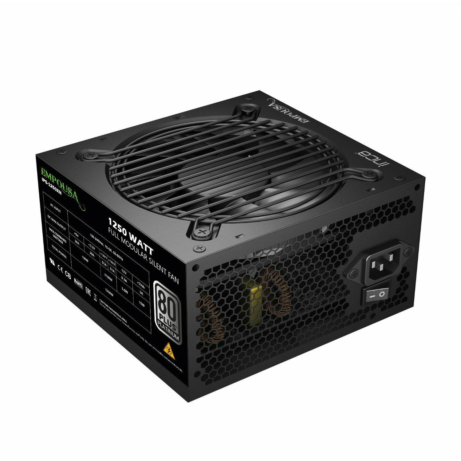 Inca IPS-1250XN Alimentatore per Computer 1250 W ATX Nero - Efficienza e Potenza