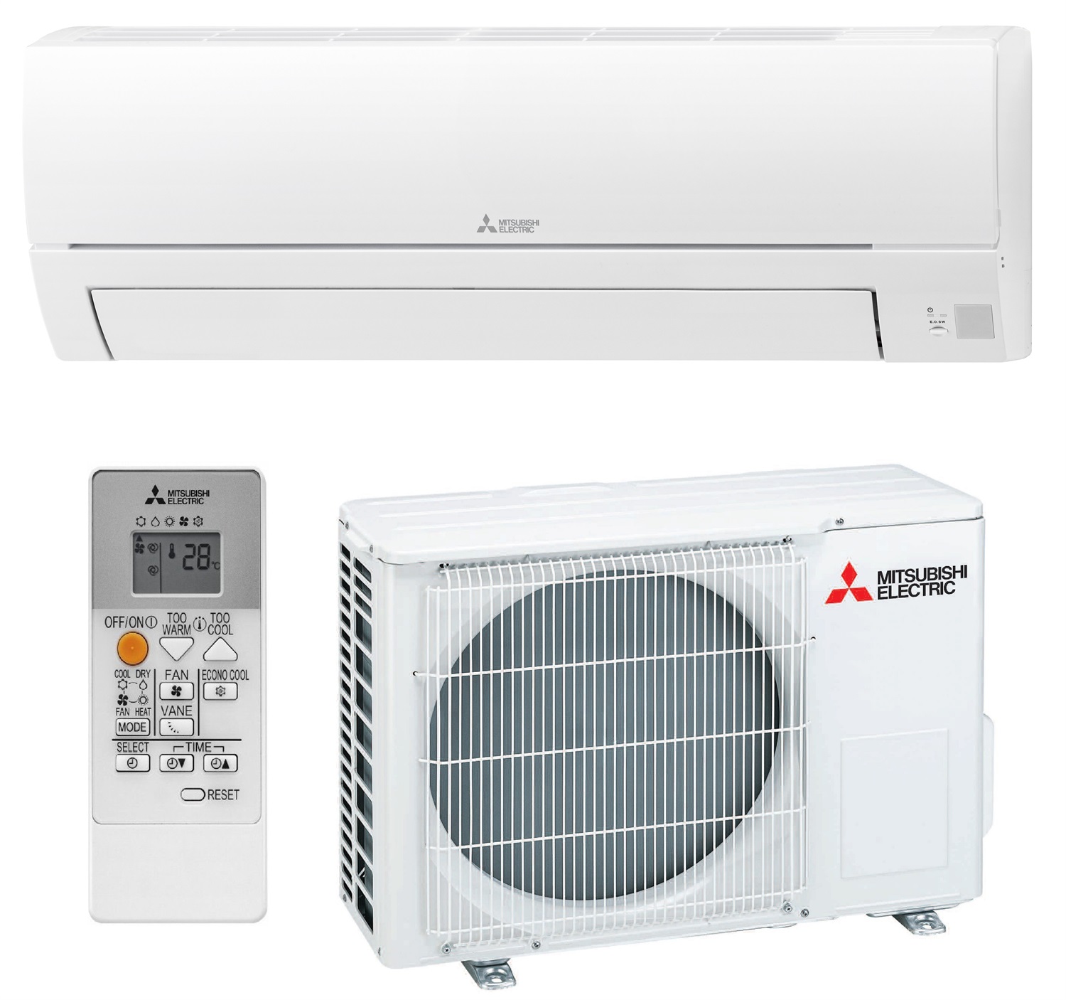 Mitsubishi Electric Condizionatore Monosplit 12000 BTU MSZ-HR35VFK MUZ-HR35VF Inverter A R32