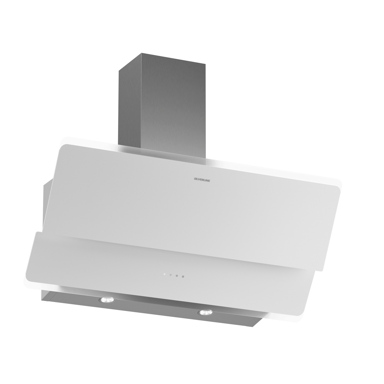 Silverline 3490 OSLO Cappa Aspirante a Parete 80 cm Bianco 648 m³/h Classe A con Controllo Touch e Illuminazione