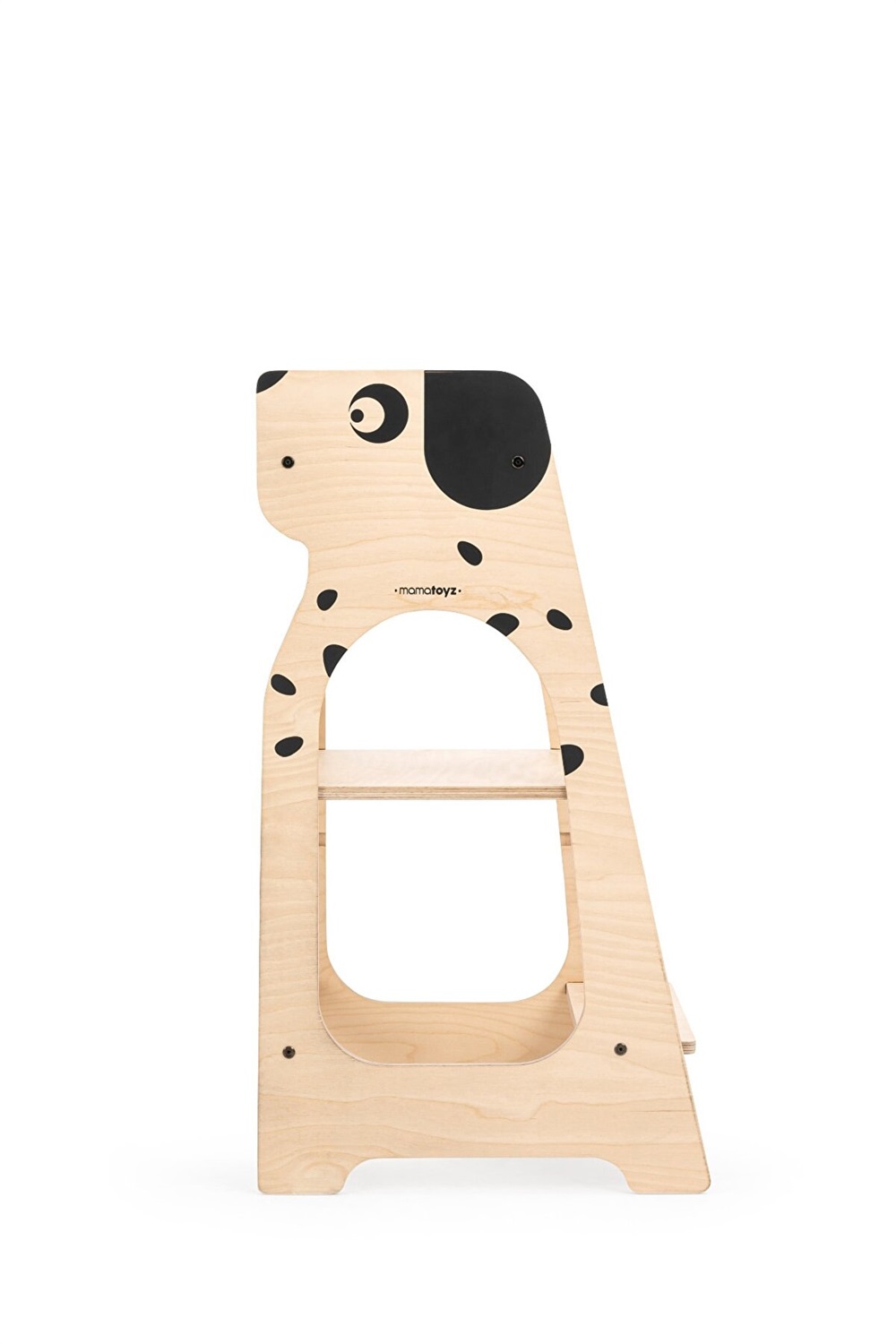 Mamatoyz Torre Montessoriana Kule Cane - Learning Tower in Legno Naturale Multistrato di Betulla con 3 Altezze Regolabili, Sicura e Senza Spigoli