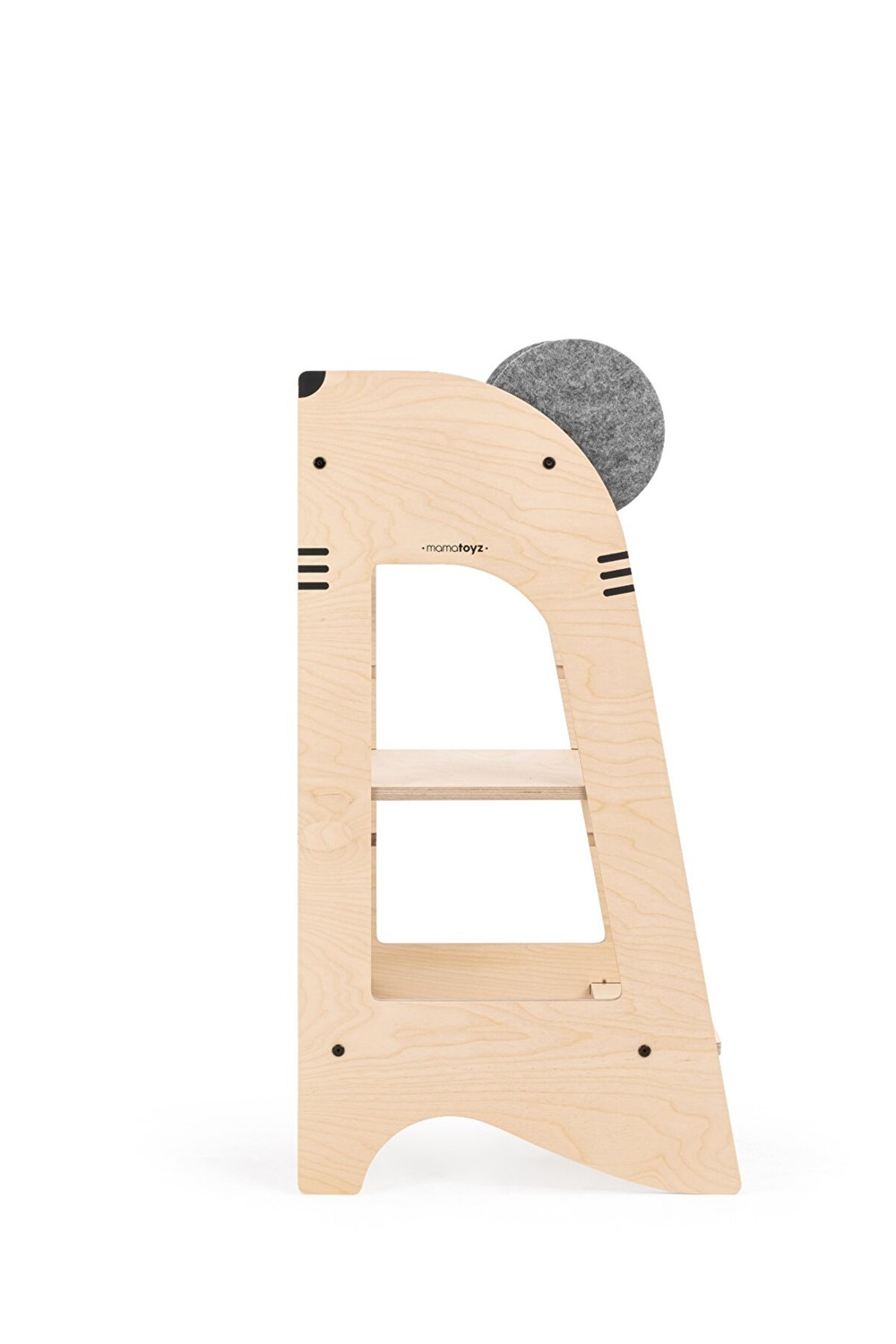 Mamatoyz Torre di Apprendimento Kule Topo in Legno Naturale Multistrato di Betulla - 3 Altezze Regolabili, Sicura e Ideale per Bambini da 12 Mesi a 5 Anni
