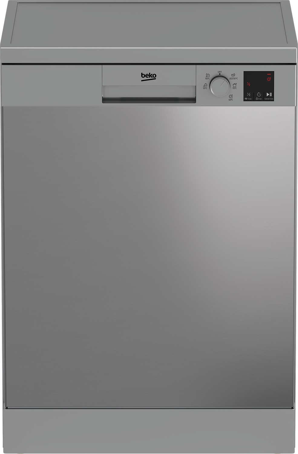 Beko DVN05320X: Lavastoviglie a Libera Installazione, 60 cm, 13 Coperti, Dispenser per Detersivo Scorrevole