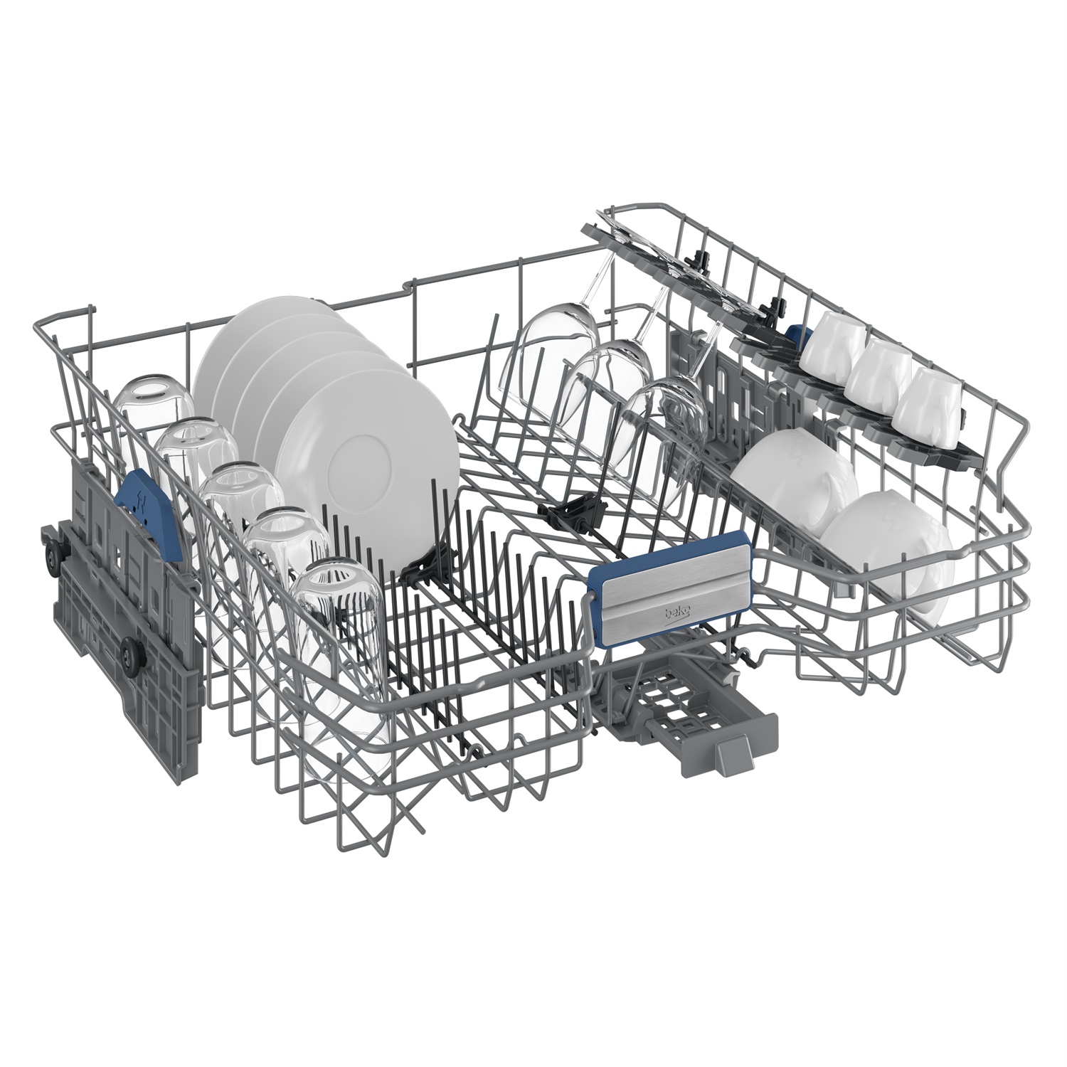 Beko BDFN36640XA: Lavastoviglie Beyond a Libera Installazione, 60 cm, 16 Coperti, Classe C, Display Access Touch, ProSmart Inverter, Terzo Cestello, Sistema Autodose, Tecnologia CornerIntense, Inox