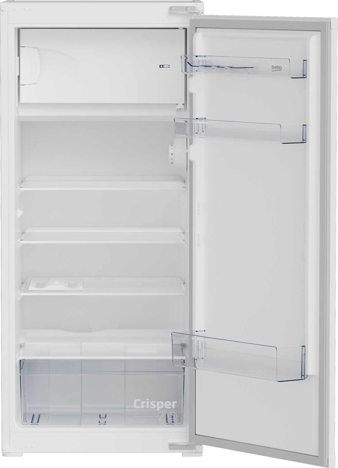 Beko BSSA210K4SN - Frigorifero da Incasso Monoporta con Celletta Freezer, 210 Litri, Classe E, MinFrost® e Illuminazione a LED