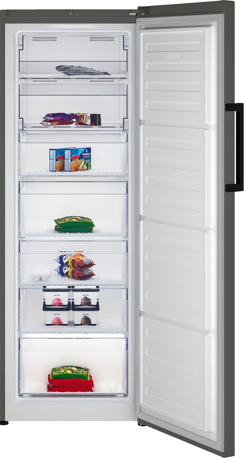 Beko Congelatore Verticale RFNE290L41GN 256 L Libera Installazione Classe E Grigio