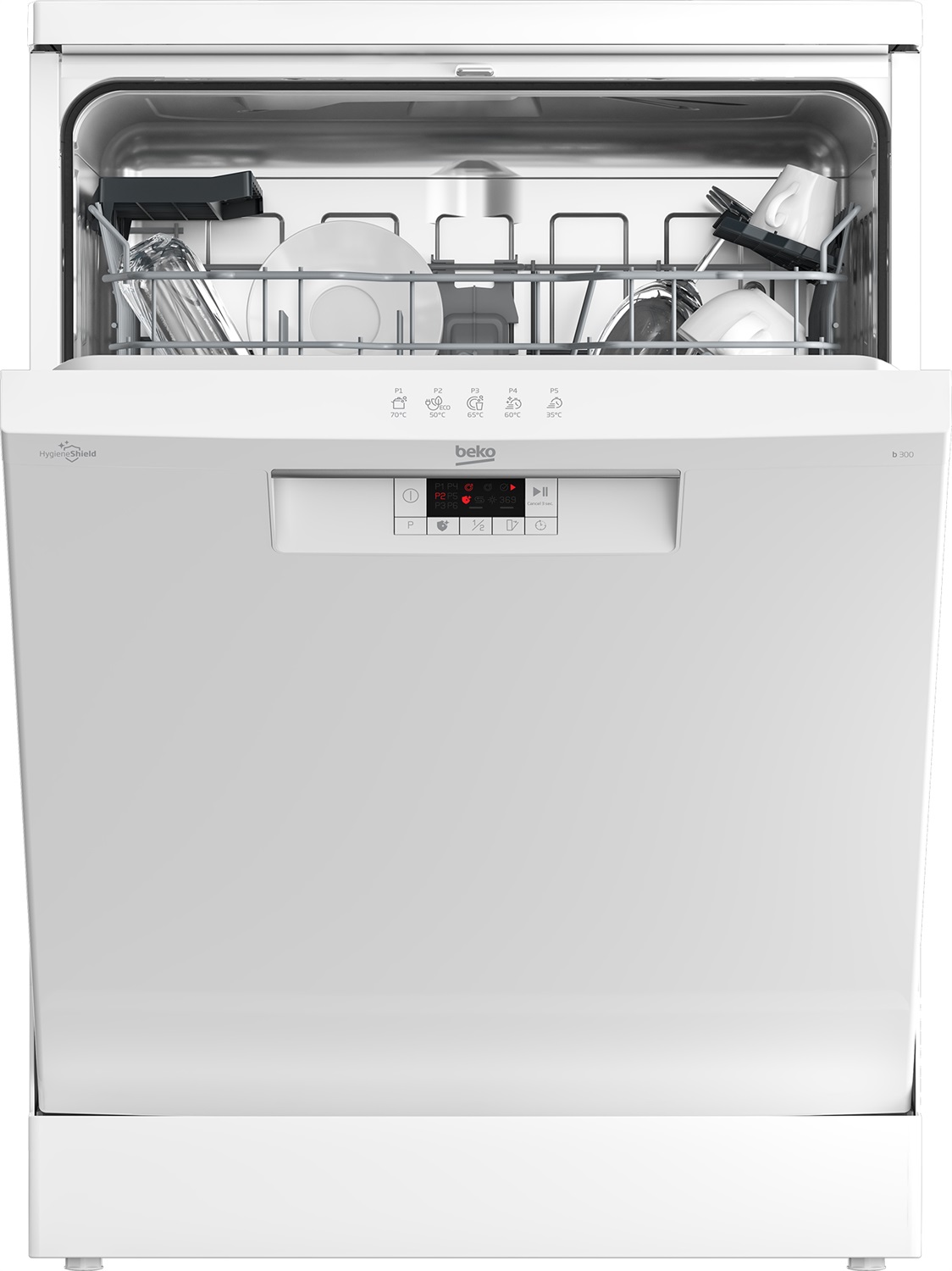 Beko BDFN15D431W: Lavastoviglie a Libera Installazione 60 cm, 14 Coperti, Classe D, 45 dB, Cestello Superiore Regolabile e Cestello Portaposate Scorrevole