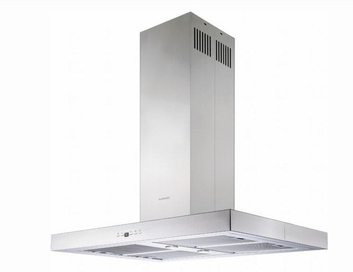 Silverline 4110 Cappa Aspirante a Isola 90 cm in Acciaio Inox - Portata 577 m³/h, Classe C, 4 Velocità, Rumorosità 70 dB