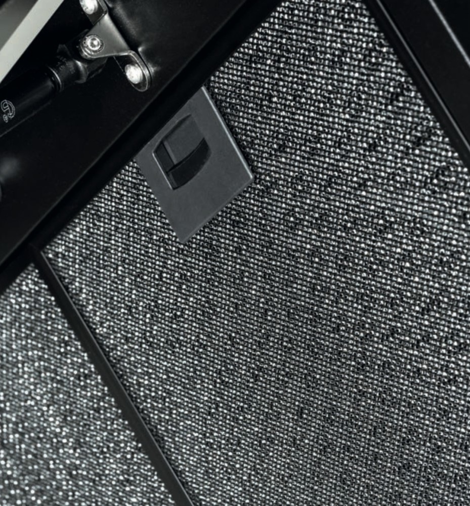 Silverline 3457 SOHO Cappa a parete 80 cm Nero - 648 m³/h, Classe A, Controllo Touch, 3 Velocità, Illuminazione LED