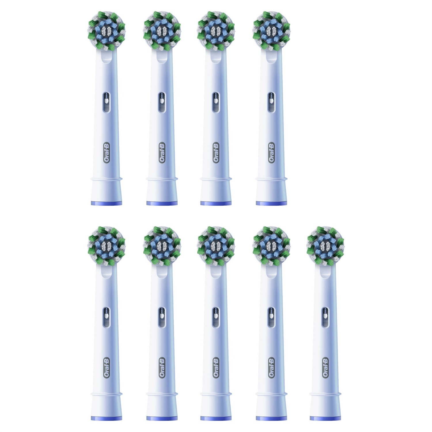 Oral-B Pro Cross Action Testine di Ricambio 9 pz Bianco con Tecnologia CleanMaximiser