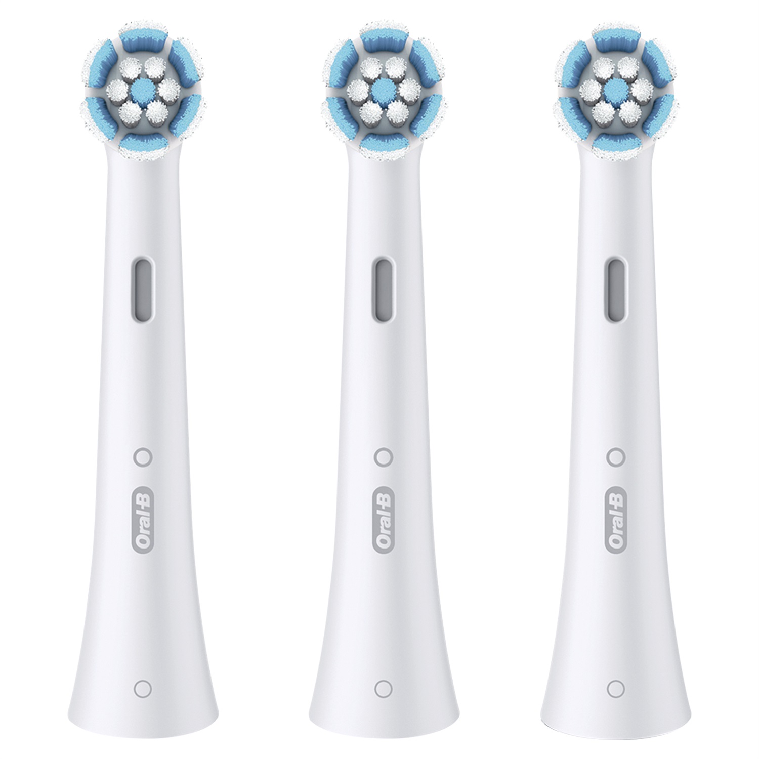 Oral-B iO Gentle Care Testine di Ricambio, 3 Pezzi, Testine Rotonde Originali con Setole Morbide e Angolate per Gengive Sensibili e Rimozione Profonda della Placca