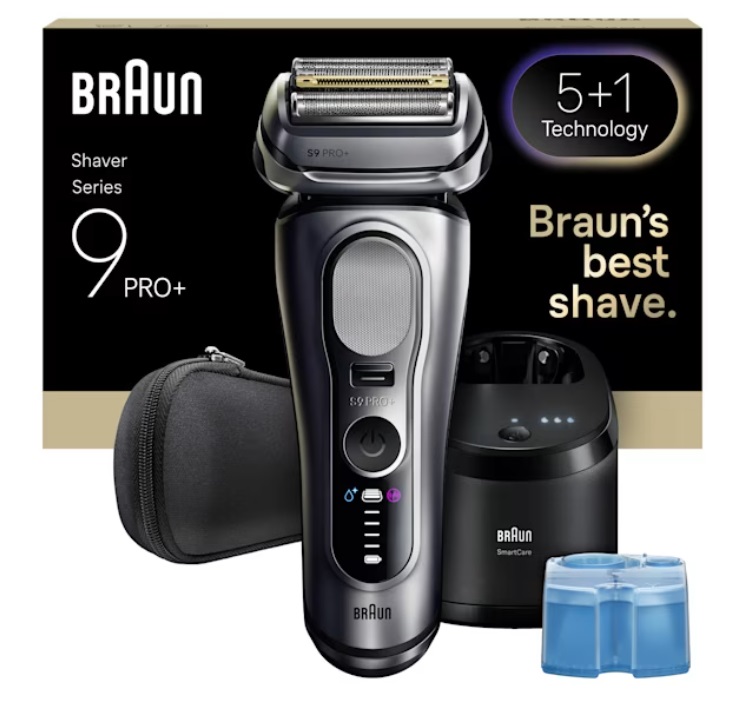 Braun Rasoio Elettrico Series 9 Pro 9667CC Argento con Lame in Acciaio Inox e Tecnologia Ioni di Litio