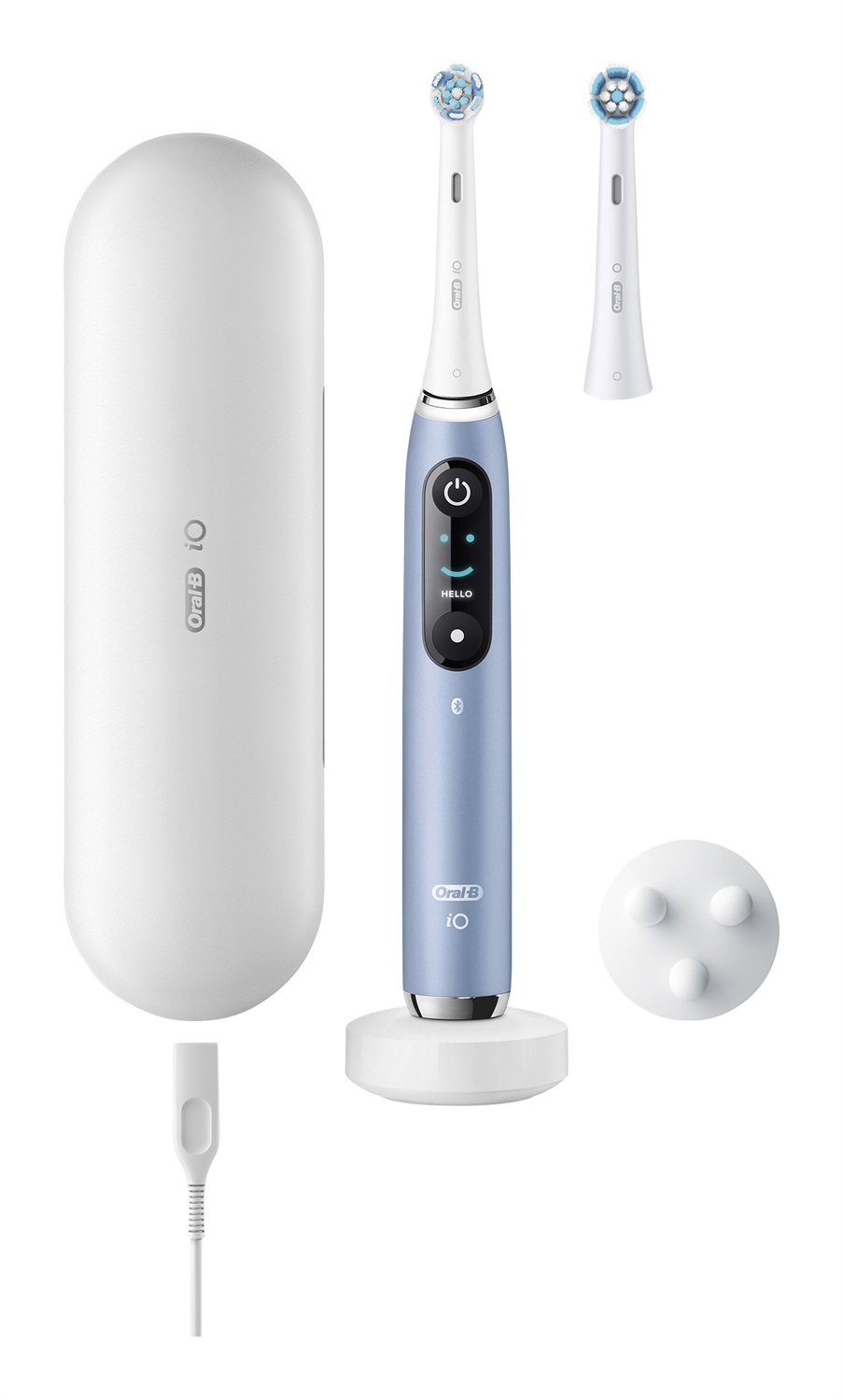 Oral-B iO9S Spazzolino Elettrico Ricaricabile Blu e Bianco con Tecnologia Magnetica iO™