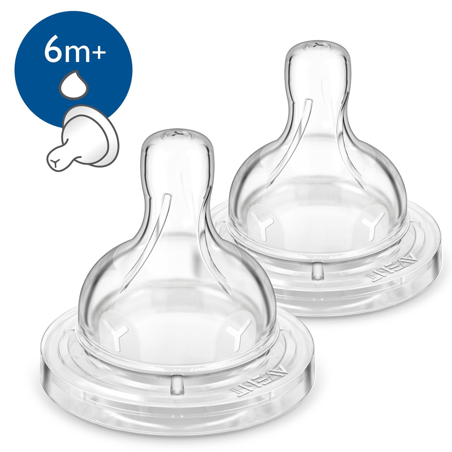 Philips AVENT Tettarella Anti-colic Fessura a Y, 2 pezzi, per liquidi densi 6m