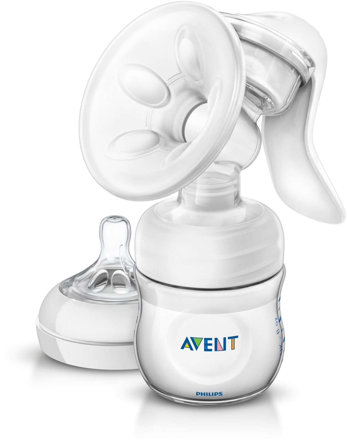 Philips AVENT Tiralatte Manuale Natural con Cuscinetti Massaggianti e Design Ergonomico