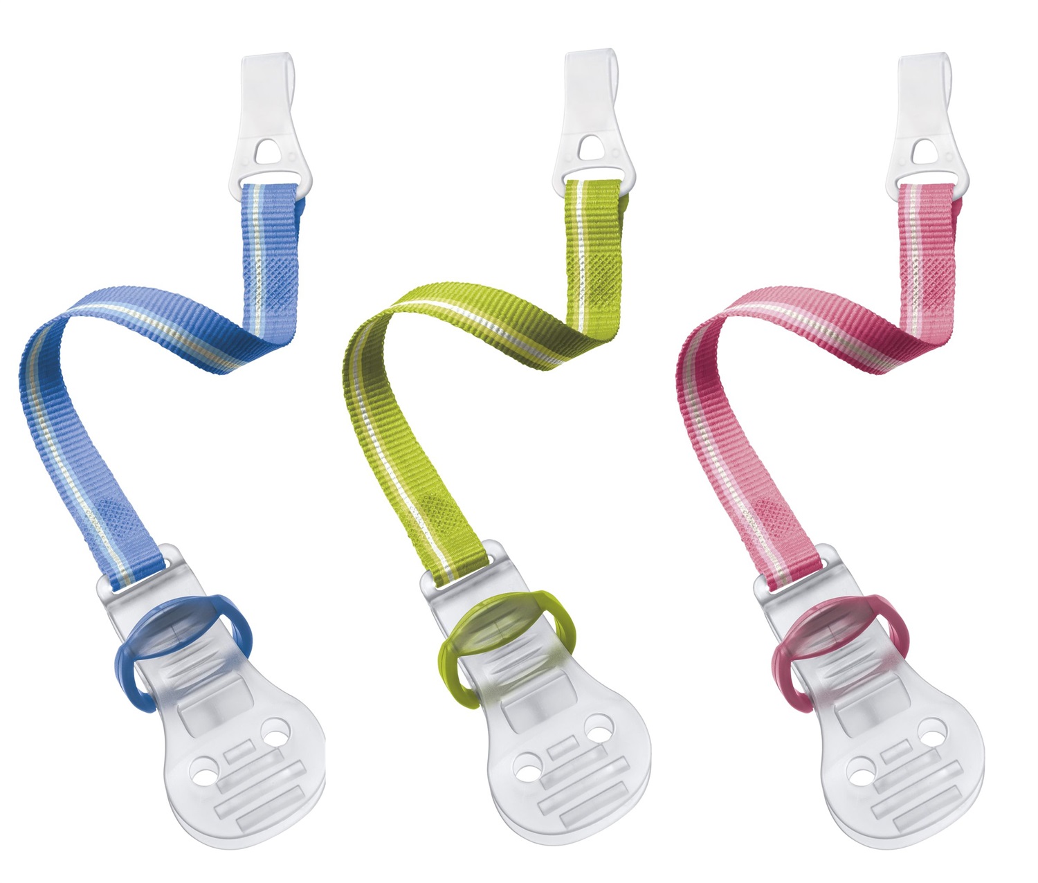 Philips AVENT Catenella Portasucchietto SCF185/00 - Clip per succhietto, disponibile in tre colori, confezione da 1 pezzo