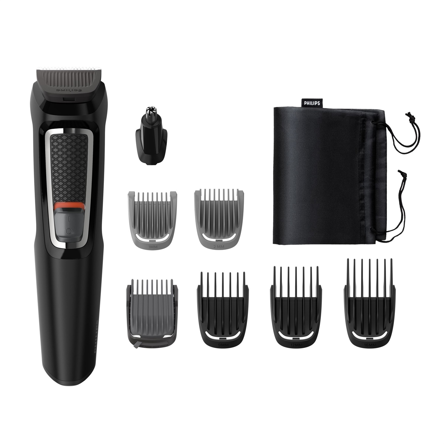 Philips Series 3000 MG3730/15 Rifinitore Multigroom 7-in-1 con 8 Accessori e 11 Impostazioni di Lunghezza (0,5-16 mm) per Barba e Capelli