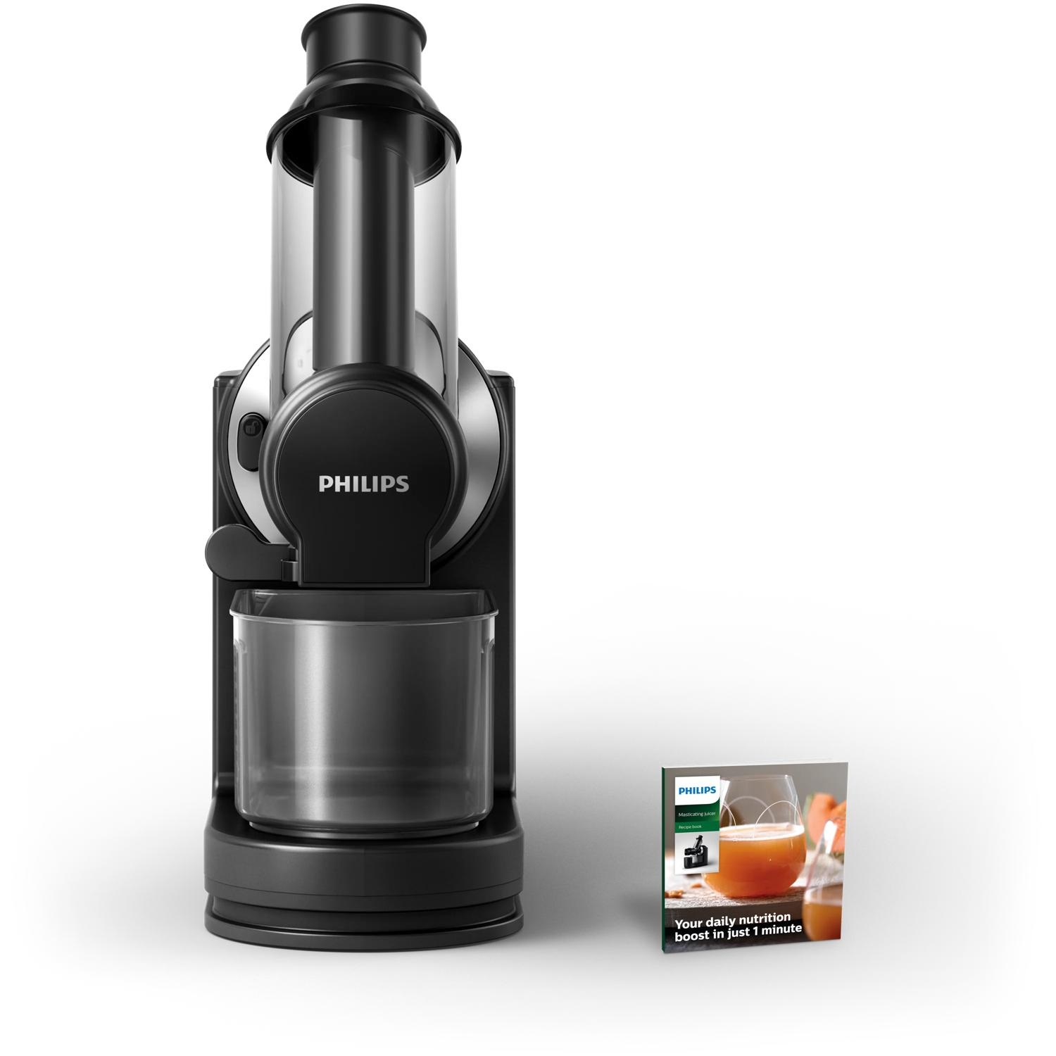 Philips Viva Collection Estrattore di Succo HR1889/70 - 150W, Apertura XL 70mm, Nero/Argento, Tecnologia Gentle Squeezing
