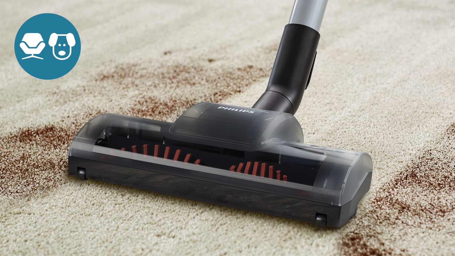 Philips PowerPro Expert Aspirapolvere Senza Sacco FC9745/09, Motore Potente da 900W, Filtro HEPA Allergy Lock, TriActive per Pavimenti e Tappeti, Capacità 2L