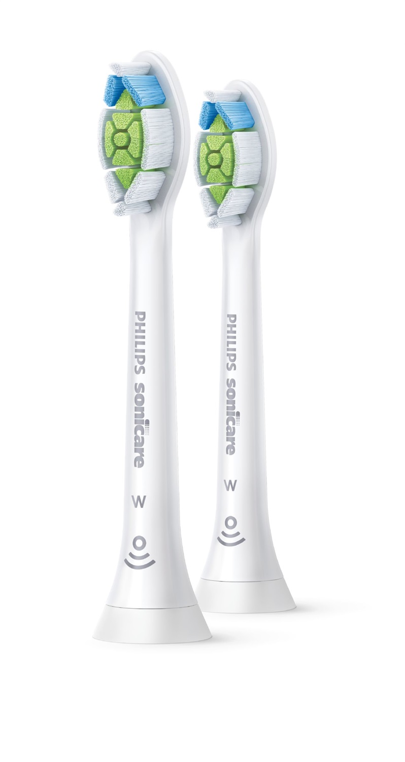 Philips Sonicare W2 Optimal White HX6062/10 - 2 Testine di Ricambio Bianche per Spazzolino Sonico