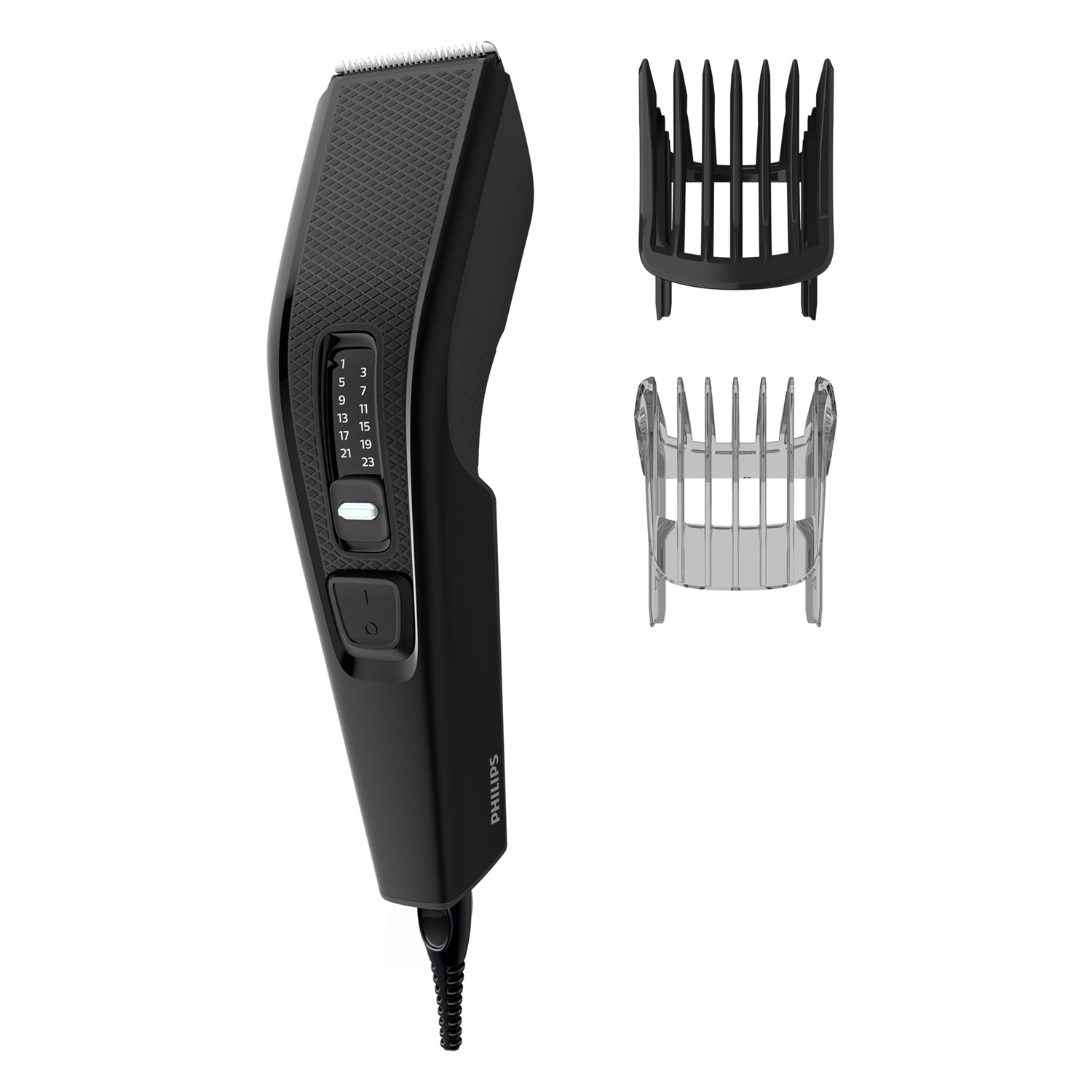 Philips HC3510/15 Regolacapelli con tecnologia DualCut e lame in acciaio inossidabile, 13 livelli di taglio, alimentazione a rete