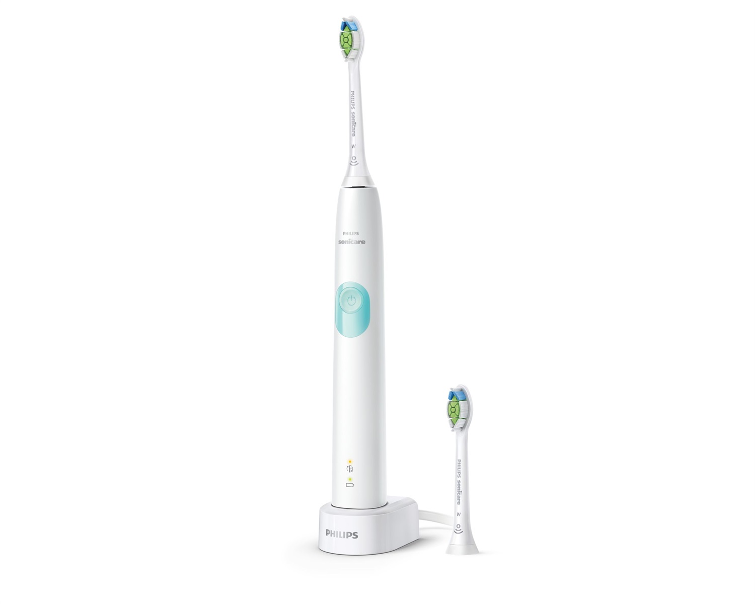 Philips Sonicare ProtectiveClean 4300 HX6807/51 - Spazzolino elettrico sonico con 2 livelli di intensità, sensore di pressione, timer e testina Optimal White, colore bianco