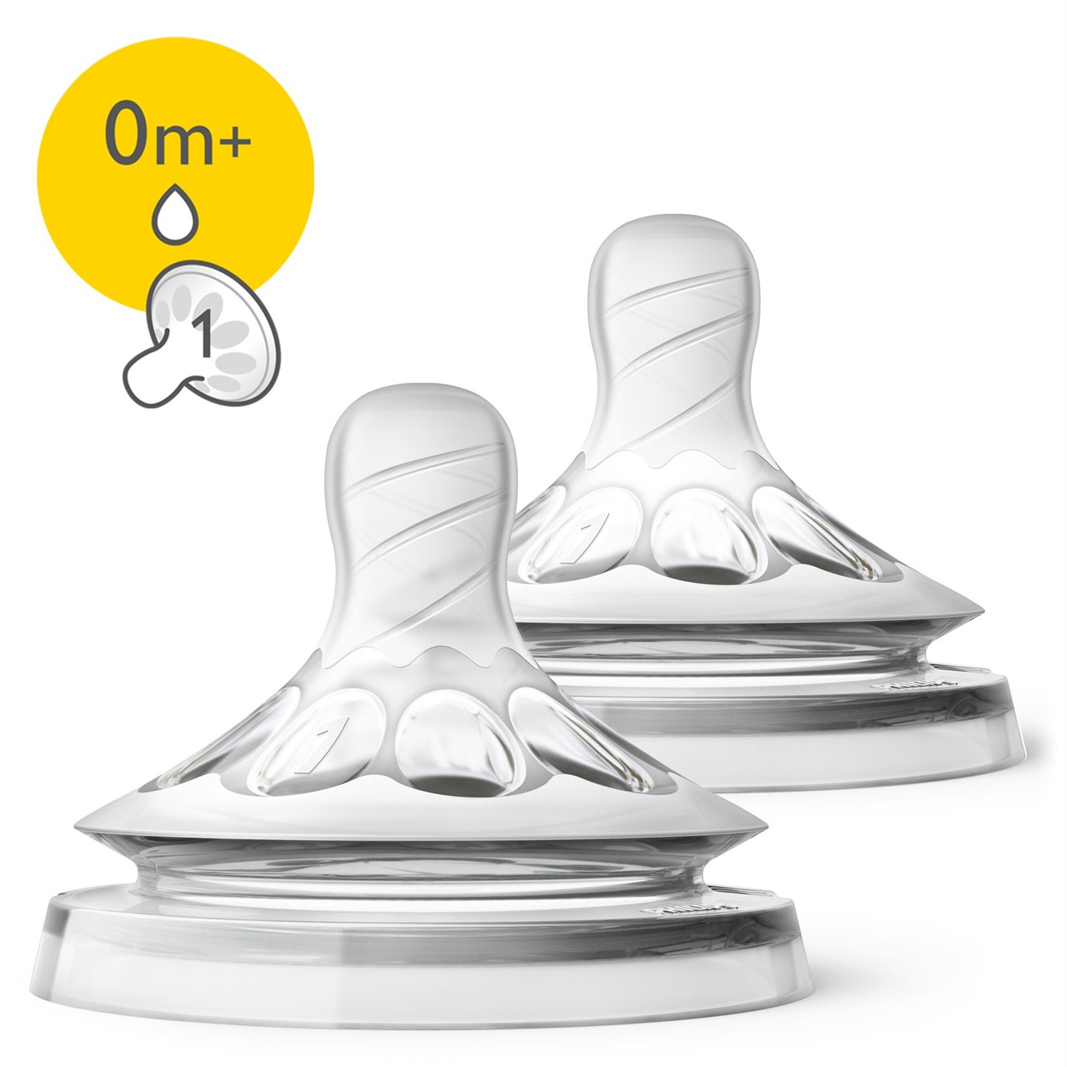 Philips AVENT SCF041/27 Tettarella Natural 2 Pezzi Flusso 1 Foro per Allattamento Naturale