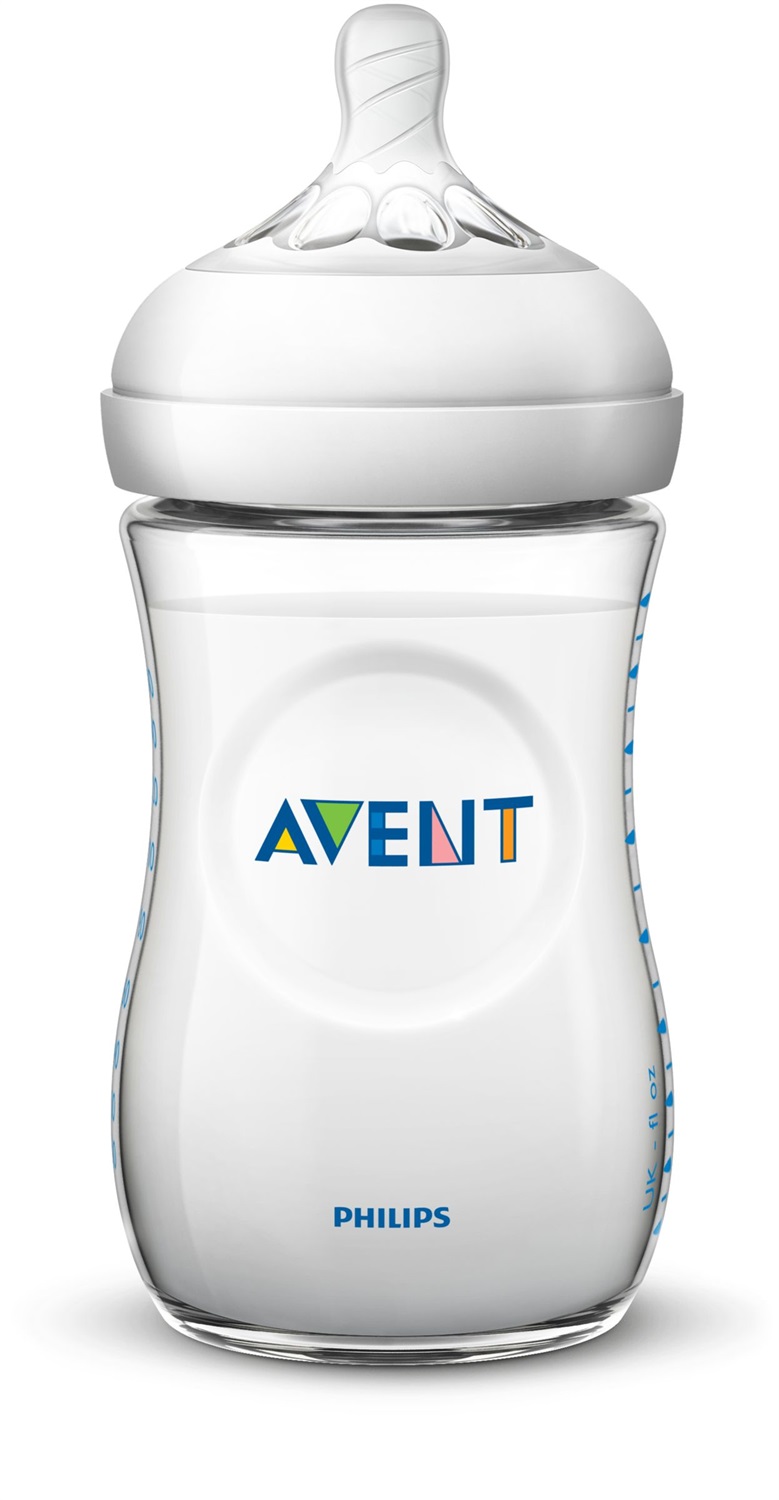 Philips AVENT Biberon Natural 260 ml con Tettarella Anatomica per Allattamento Simile al Seno