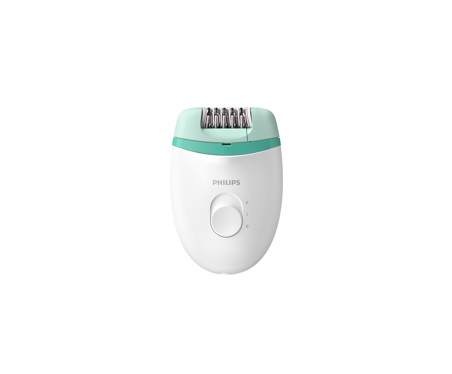 Philips Satinelle Essential Epilatore compatto con cavo bianco e verde BRE224/00